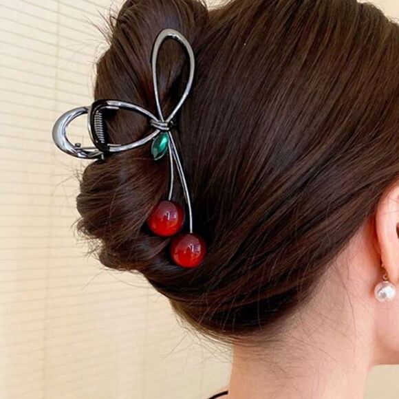 Cherry hair clips  #1019 - Picture 4 of 4